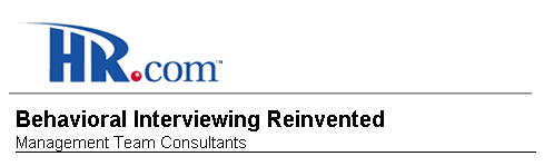 behavioral interviewing techniques