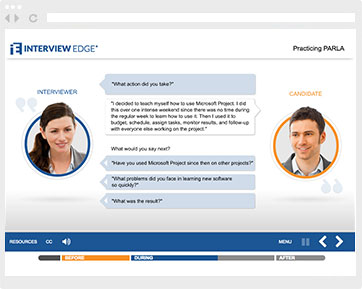 Interviewing questioning improvement section of online training