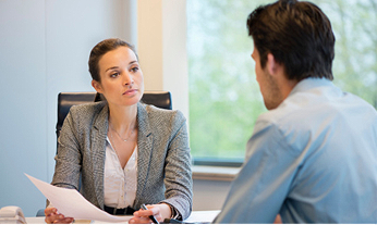 Behavioral interviewing conducted by hiring manager
